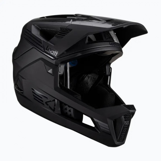 LEATT MTB Enduro 4.0 V23 bicycle helmet with removable chin bar, size L, black