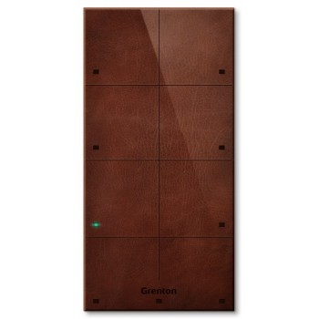 Grenton touch panel / 8 touch fields / TF-Bus / dark, natural leather front