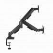 Gembird MA-DA2U-01 Adjustable desk 2-display mounting arm with USB ports, 17 -32 , black