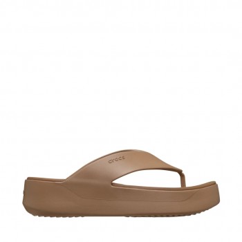 Klapki damskie Crocs Getaway Platform Flip brązowe 209410 2JJ 39-40