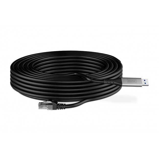 Digitus USB-A - RJ45 Ethernet cable, 1Gbit/s, 15m