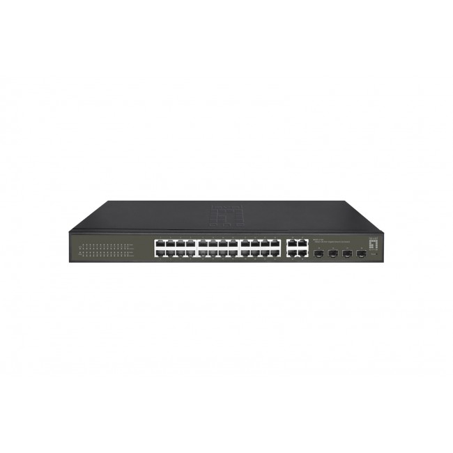 LevelOne Hilbert 28-Port Gigabit Smart Lite Switch, 24 x Gigabit RJ45, 4 x Gigabit SFP/RJ45 Combo