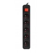 Lanberg PS1-05E-0150-BK power extension 1.5 m 5 AC outlet(s) Indoor Black