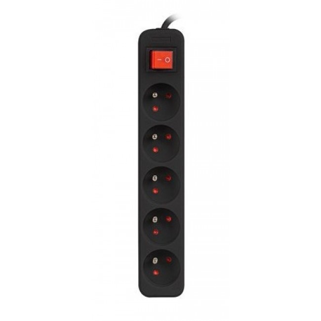 Lanberg PS1-05E-0150-BK power extension 1.5 m 5 AC outlet(s) Indoor Black