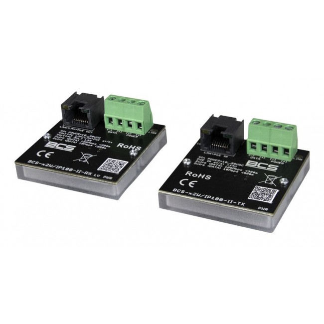 BCS BCS-X2W/IP100-II network media converter 100 Mbit/s Black