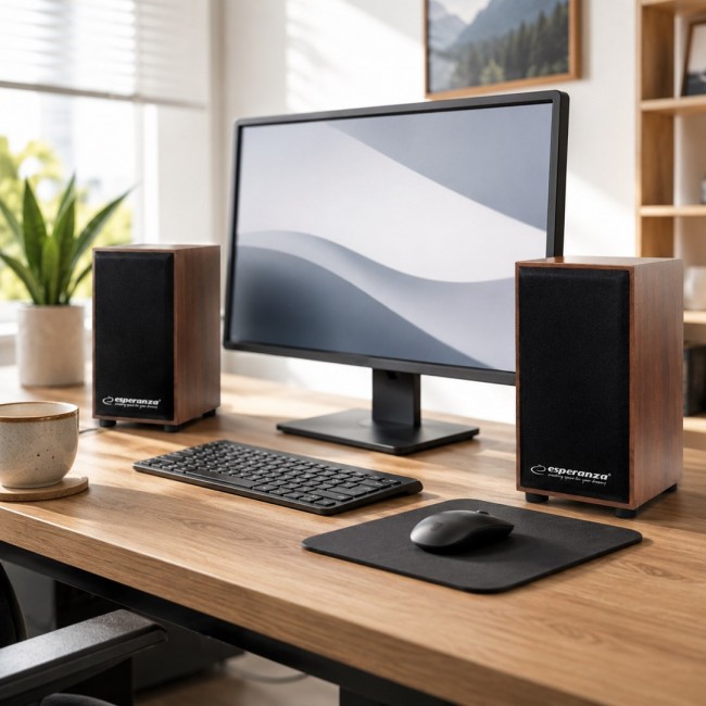 Esperanza 2.0 FOLK speaker set 2.0 channels 6 W Wood