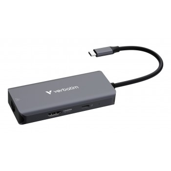 Verbatim USB-C Essentials Multiport Hub 6 ports: RJ45, HDMI, USB-C PD, 3 x USB-A 3.2 Gen 1