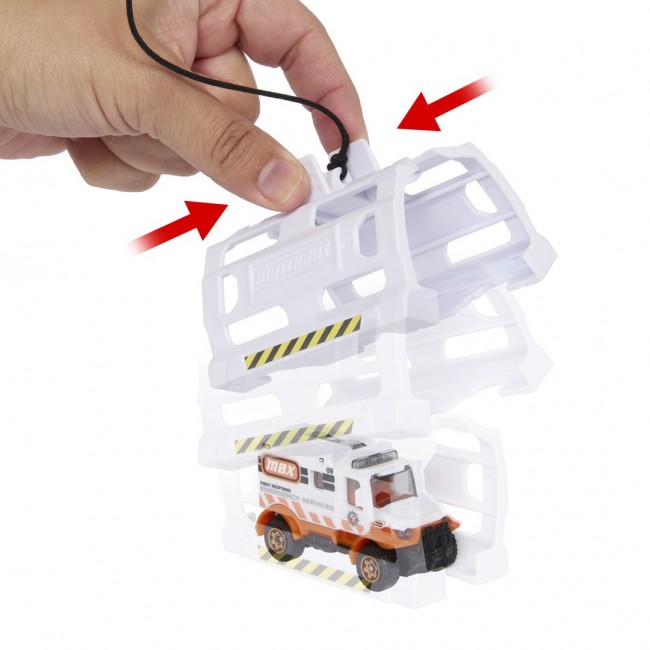 Matchbox Action Drivers Rescue Helicopter,16-In Large-Scale Helicopter with 1:64 Scale Die-Cast Toy Ambulance