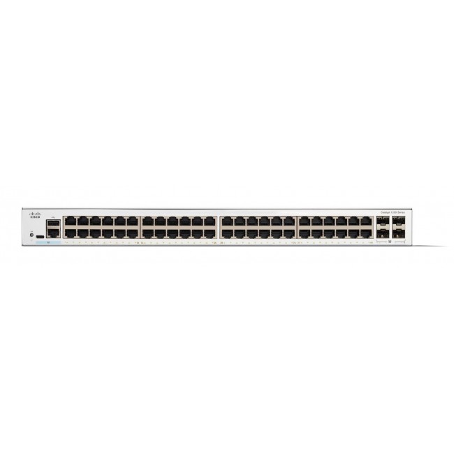 Cisco Catalyst 1200-48T-4G Smart Switch, 48 Port GE, 4x1GE SFP, Limited Lifetime Protection (C1200-48T-4G) Cisco Catalyst 1200-48T-4G Smart Switch, 48 Port GE, 4x1GE SFP, Limited Lifetime Protection (C1200-48T-4G)