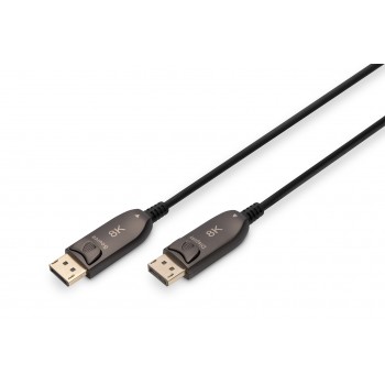 Digitus DisplayPort AOC Hybrid Fiber Optic Cable, UHD 8K, 10 m