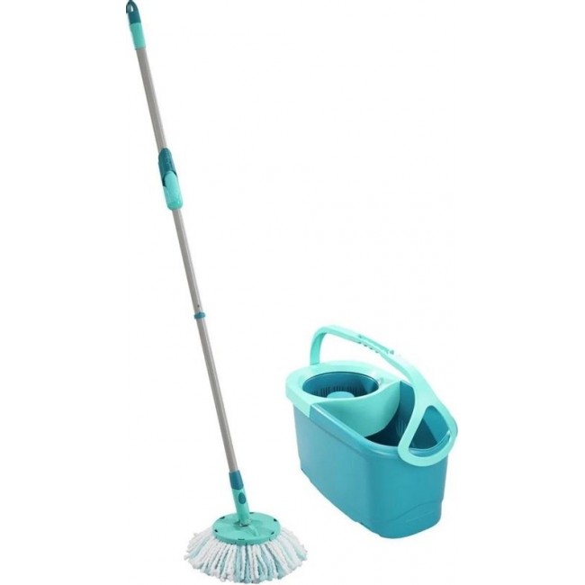 Leifheit 55413 mop Aluminium, Polyamide, Polyethersulfone (PES), Polypropylene (PP), Stainless steel, Thermoplastic elastomer (TPE) Grey, Turquoise
