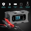 Qoltec 52493 Charger 12V 10A | Rectifier with repair function for AGM GEL LiFePO4 battery | LCD