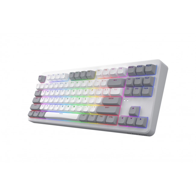 HATOR Rockfall 3 TKL Wireless, white, QMK/VIA, OMA profile white-black keycaps Keyboard - linear mechanical hotswap switches - US - ANSI Layout