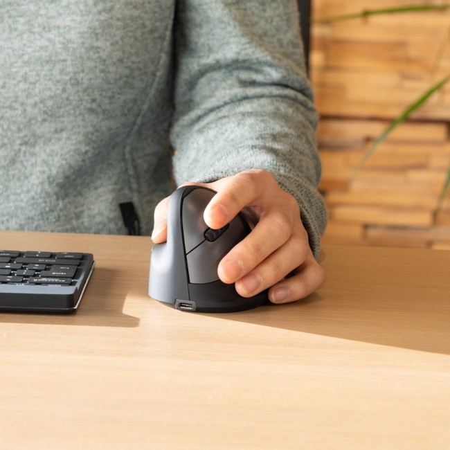 R-Go HE ergonomic mouse left Bluetooth black/silve