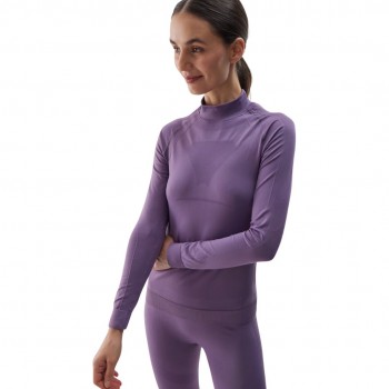 Women's Seamless Thermal Underwear 4F F156 Purple 4FWAW24USEAF156 50S M/L