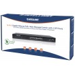 Intellinet 16-Port Gigabit Ethernet PoE+ Web-Managed Switch with 2 SFP Ports, IEEE 802.3at/af Power over Ethernet (PoE+/PoE) Compliant, 374 W, Endspan, 19