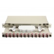 Equip 12-Port Fiber Optic Splice Box, SC Duplex, OM4, 1U, Equipped, Grey