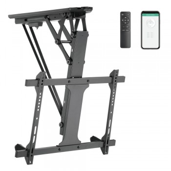Techly Motorized Swivel Ceiling TV Mount Smart Home Integration for TVs from 32-70