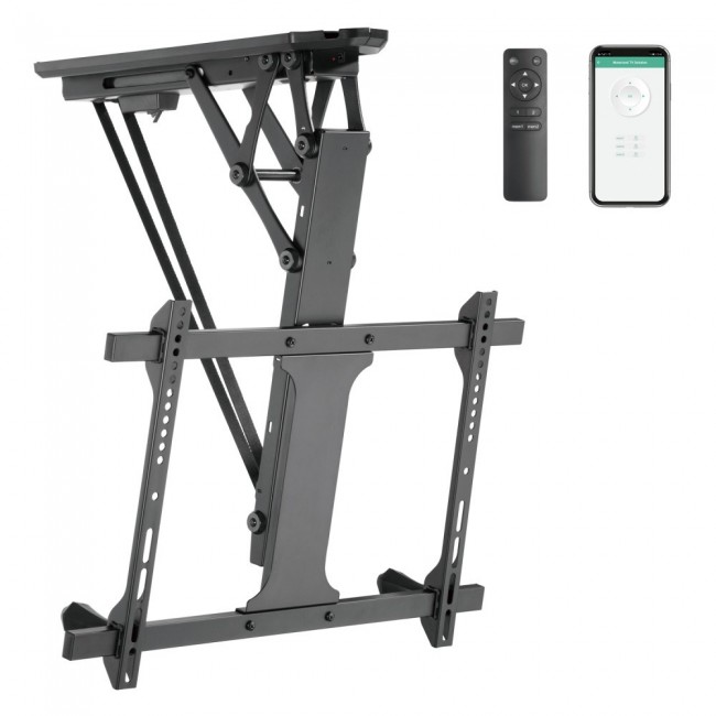 Techly Motorized Swivel Ceiling TV Mount Smart Home Integration for TVs from 32-70