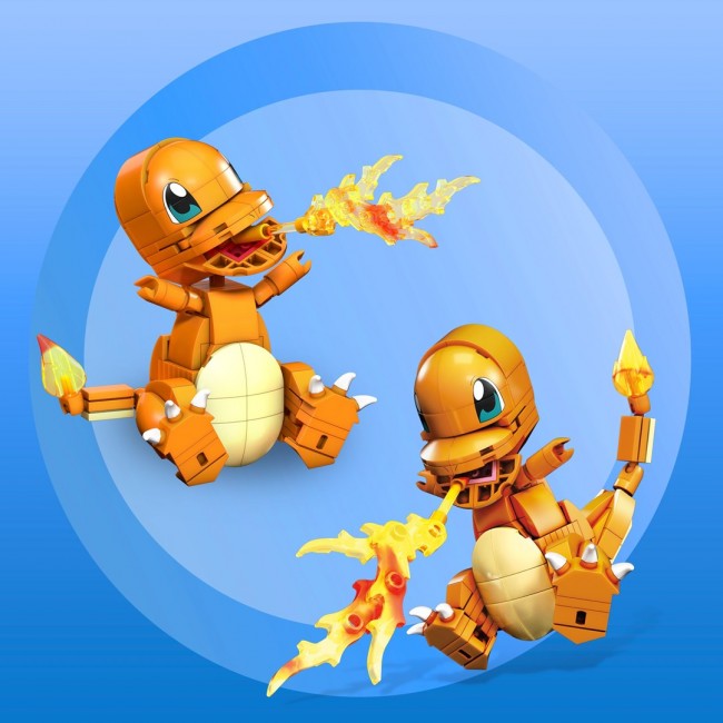 MEGA Pok mon Build & Show Charmander toy building set, 4 inches tall, MEGA Pok mon Build & Show Charmander toy building set, 4 inches tall,