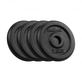 Zestaw obcią e eliwnych 4x2.5kg, otw r 31mm, talerz klasyczny, REBEL ACTIVE