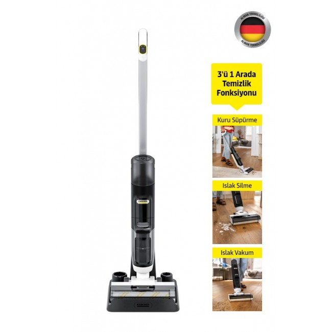K rcher FCV 3 vloerreiniger 2-in-1 stick vacuum Battery Dry&wet HEPA Bagless 160 W White
