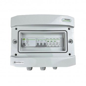 Switchgear attached AC hermetic IP65 EMITTER with surge arrester AC Noark type 1+2, 32A 3-F, RCD type A 40A/300mA