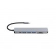 Equip USB-C 7 in 1 Multifunctional Adapter, HDMI 4K/60Hz, USB 3.2 Gen1 x 3 , TF/MICRO SD, 100W USB PD