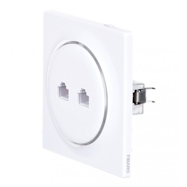 Fibaro Walli N socket-outlet 2 x RJ-45 White