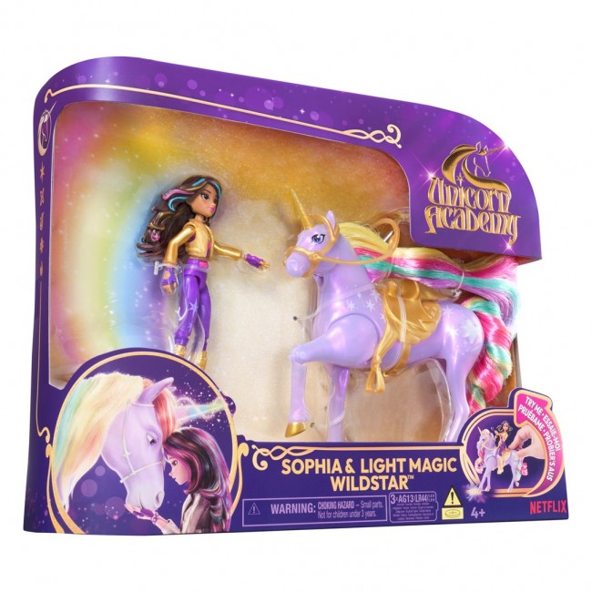 Unicorn Academy, Sophia & Light Magic Wildstar with Rainbow Light-up Effects, 2 Riding Accessories, Dolls & Unicorn Toys for Girls Ages 4 and up Unicorn Academy, Sophia & Light Magic Wildstar with Rainbow Light-up Effects, 2 Riding Accessories, Dolls & Unicorn Toys for Girls Ages 4 and up