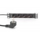 Digitus 10 Socket Strip with Aluminum Profile, 4-way safety sockets Digitus 10 Socket Strip with Aluminum Profile, 4-way safety sockets