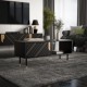 Cama MOUNTAIN bench/table 110x60x46 black + gold Cama MOUNTAIN bench/table 110x60x46 black + gold