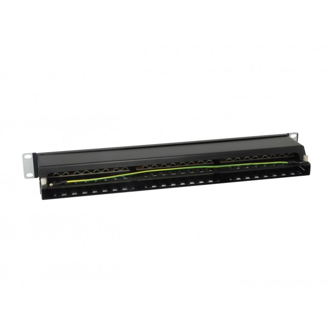 Equip 48-Port Cat.6 Shielded Patch Panel, Black Equip 48-Port Cat.6 Shielded Patch Panel, Black
