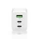 Charger GaN 1 x USB, 2 x USB-C Quick Charge 4+ 65W white Charger GaN 1 x USB, 2 x USB-C Quick Charge 4+ 65W white