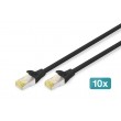 Digitus CAT 6A S/FTP patch cable, 10 pieces Digitus CAT 6A S/FTP patch cable, 10 pieces