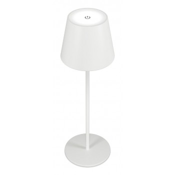 RealPower LED-Tischlampe dimmbar kalt/warm mit Akku,weiss