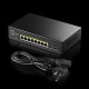 Cudy GS1008PS2 network switch Unmanaged Gigabit Ethernet (10/100/1000) Power over Ethernet (PoE) Black