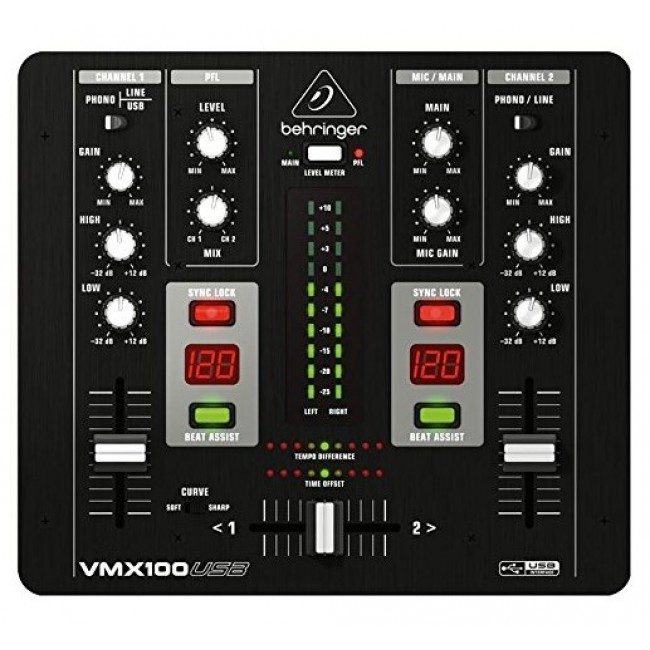 Behringer VMX100USB audio mixer 2 channels Black Behringer VMX100USB audio mixer 2 channels Black