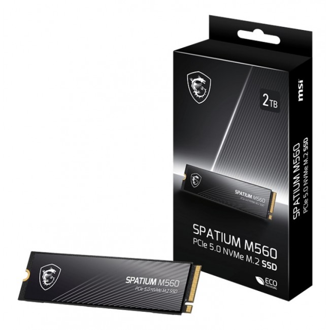 MSI Spatium M560 PCIE 5.0 NVME M.2 2 TB PCI Express 5.0 3D NAND MSI Spatium M560 PCIE 5.0 NVME M.2 2 TB PCI Express 5.0 3D NAND