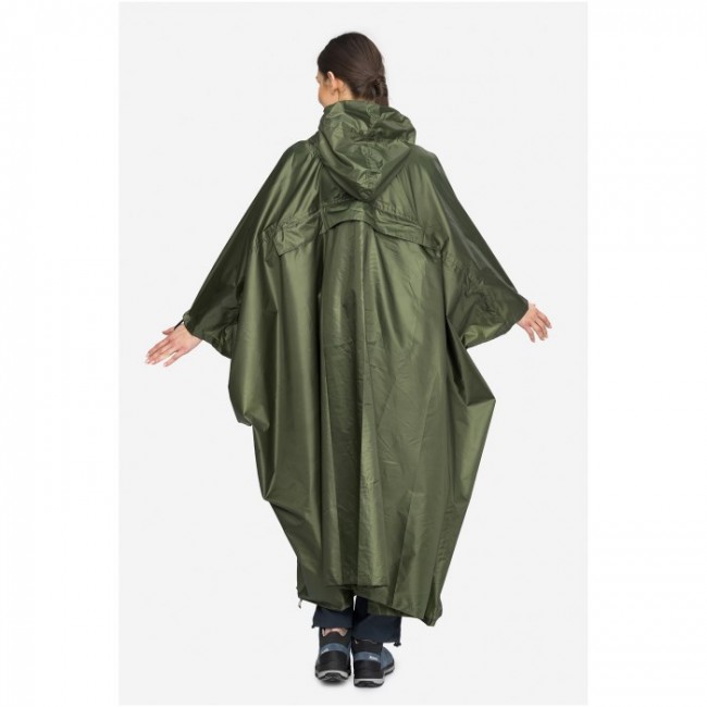 VIKING Vesper Adult Rain Poncho Green Backpack (Plain)