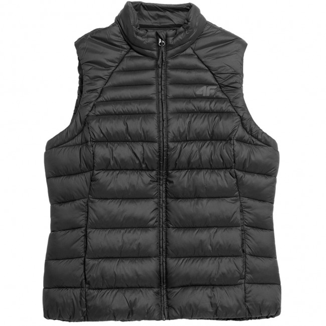 Women's down vest 4F F091 deep black 4FSS23TDJAF091 20S Women's down vest 4F F091 deep black 4FSS23TDJAF091 20S