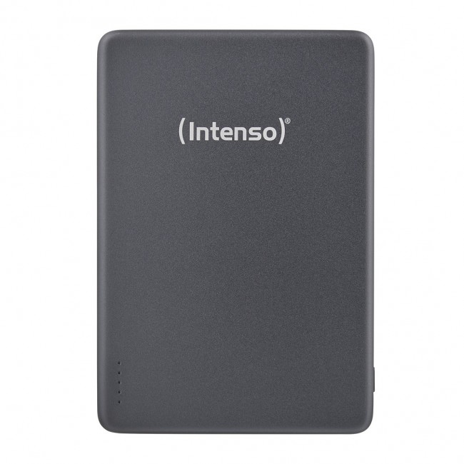 Intenso MW5000 Magnetic Power Bank 5000 mAh MagSafe Compatible, 15W Wireless Charging, 20W USB-C PD, Slim & Compact Tested in Germany Gray