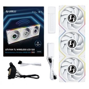 Lian Li 12TLLCD1W3W computer cooling system Computer case Fan 12 cm White