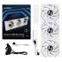 Lian Li 12TLLCD1W3W computer cooling system Computer case Fan 12 cm White