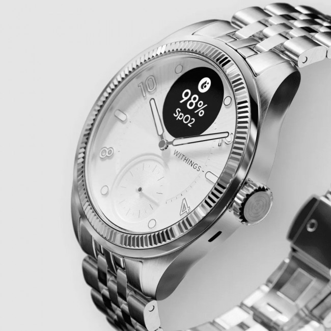 Withings ScanWatch Nova OLED 39 mm Hybrid Grey, Titanium GPS (satellite)