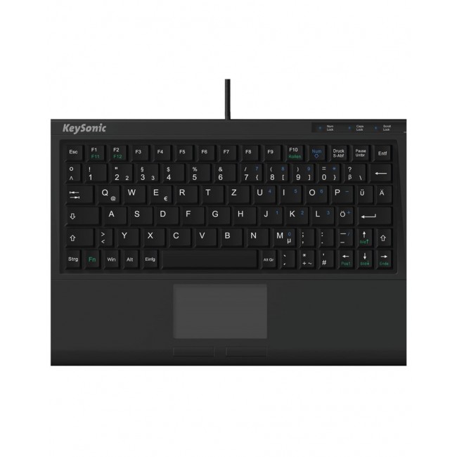 KeySonic ACK-3410 (DE) keyboard Office USB QWERTZ German Black