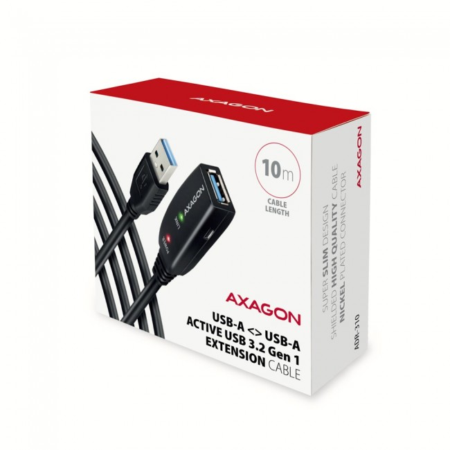 Axagon ADR-310 USB 3.2 Gen 1 A-M - A-F active extension/repeater cable 10m