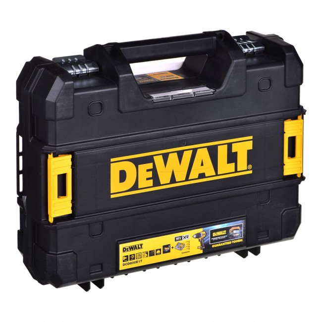 DEWALT WKRĘTARKA 18V DCD800E1T 90Nm 1x1,7Ah POWERSTACK BL TSTAK DEWALT WKRĘTARKA 18V DCD800E1T 90Nm 1x1,7Ah POWERSTACK BL TSTAK