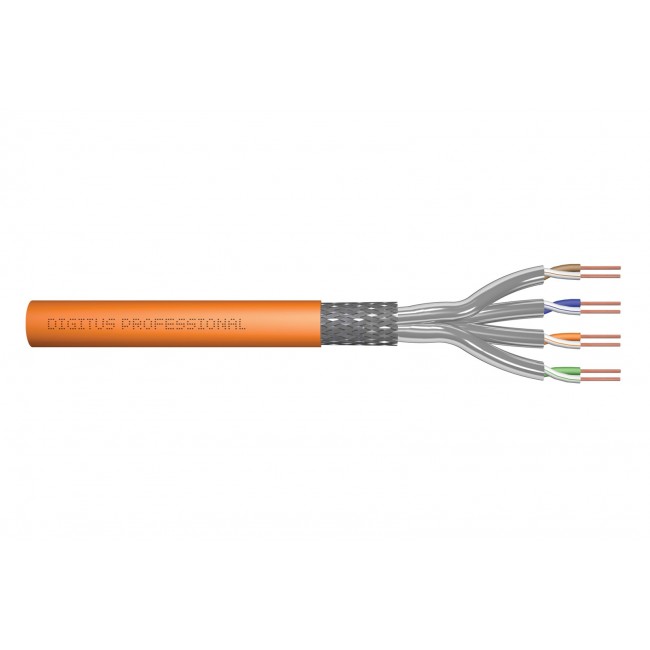 Digitus CAT 7 S/FTP data cable - installation cable, 100 m, simplex, Dca-s2, d1, a1