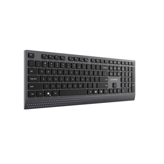 Gembird KB-MCH-06 Slim wired multimedia keyboard with Type-C adapter, US layout, black